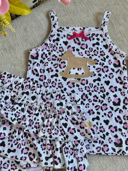 Cottoli 2pc Ruffles Set - Leopard