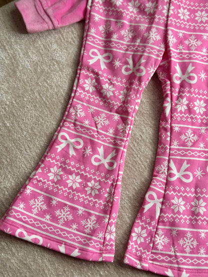 Btween Velvet Pajama Set - Ribbons