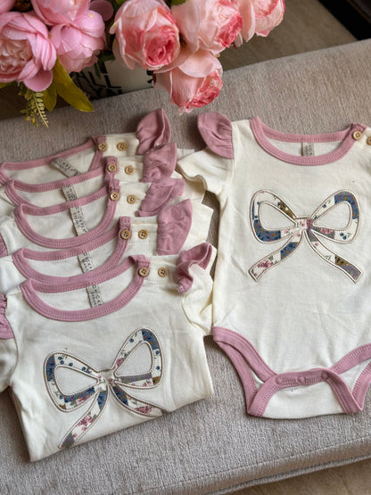 Chickpea Ribbon Onesie