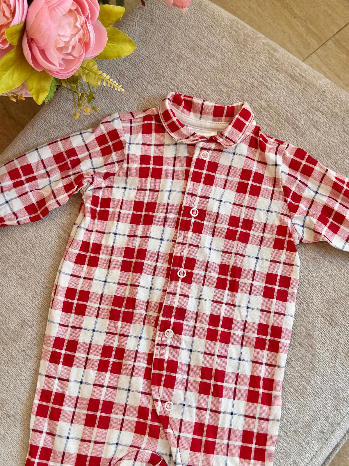 H&M Red Plaid Overalls