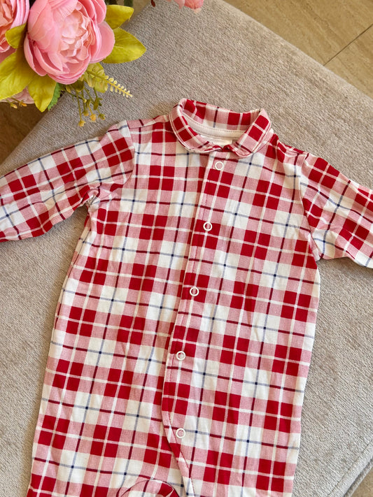 H&M Red Plaid Overalls