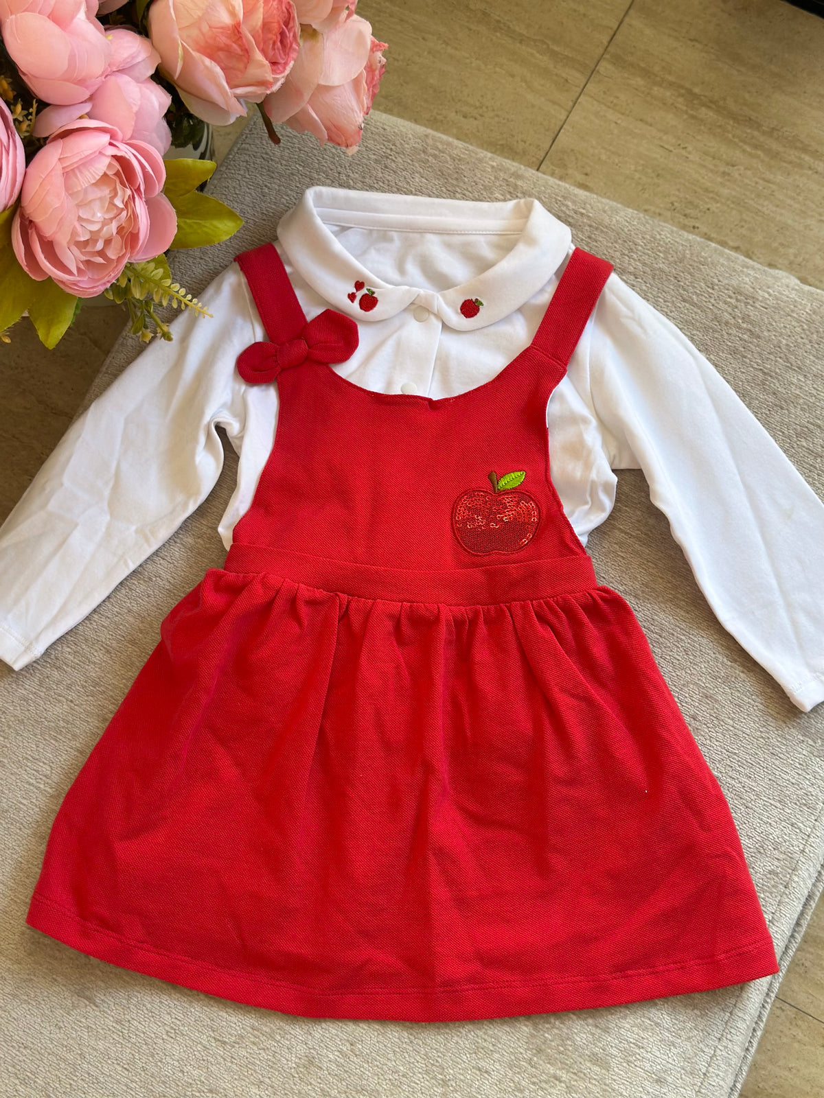 Red Apple Jumper Dress