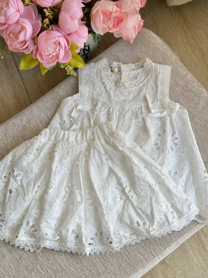 White Eyelet Summer Terno