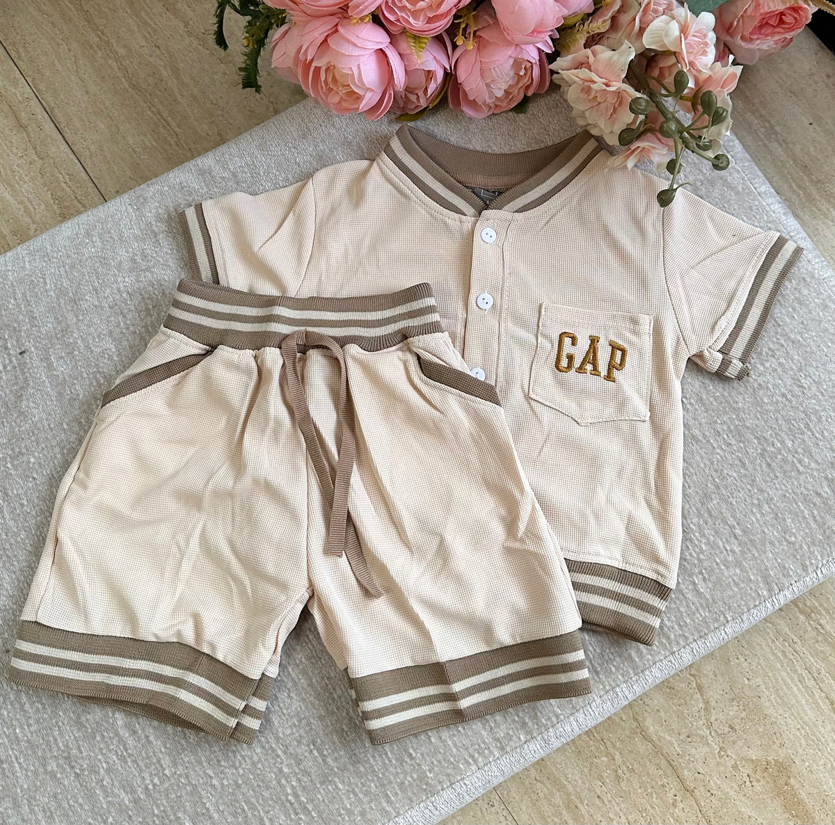 Shirt and Short Set - Cream