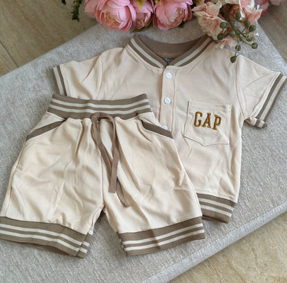 Shirt and Short Set - Cream