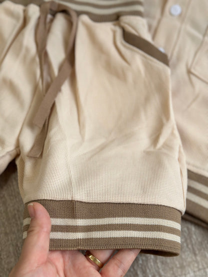 Shirt and Short Set - Cream