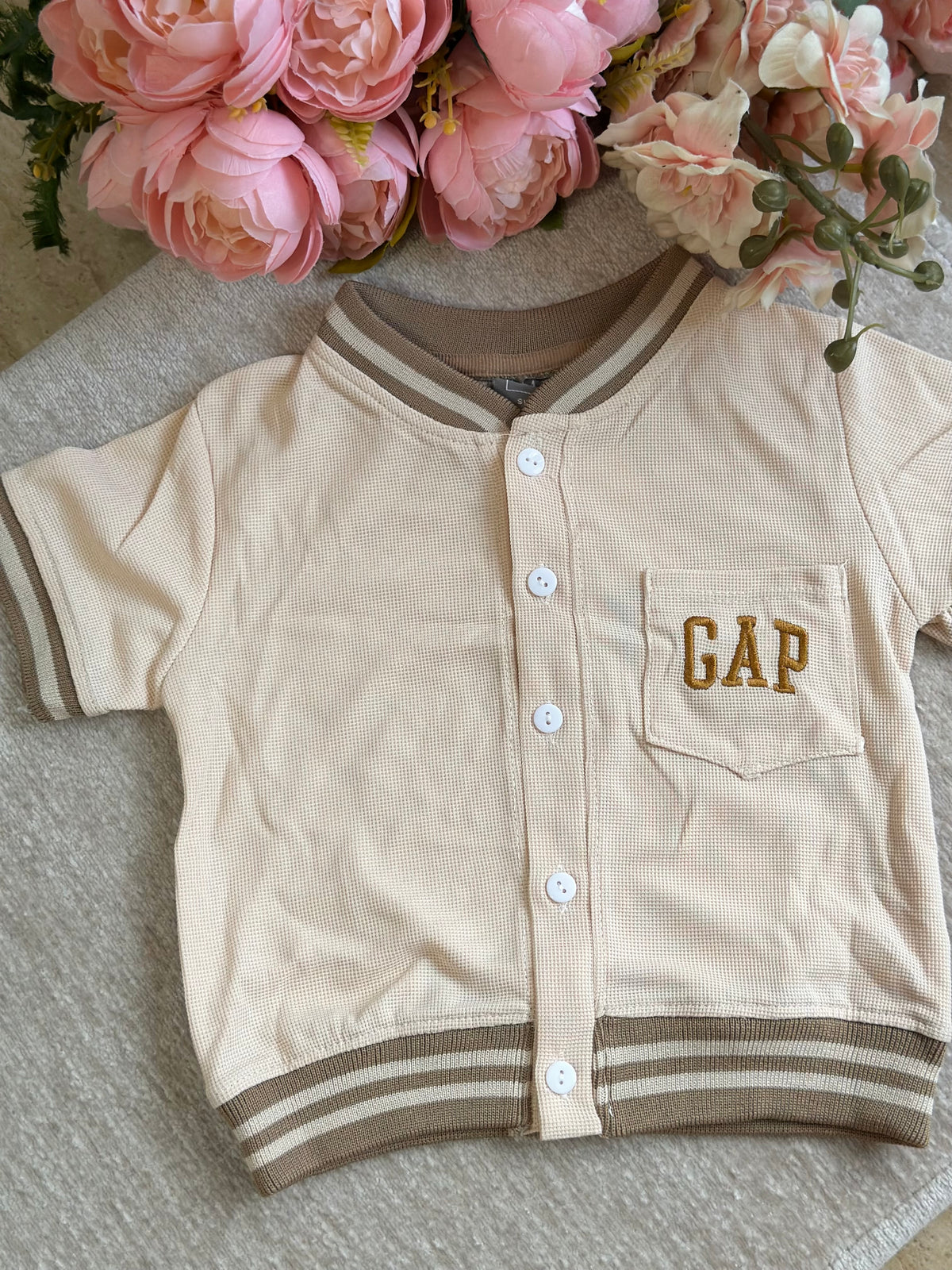 Shirt and Short Set - Cream