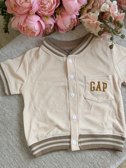 Shirt and Short Set - Cream