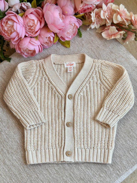 Cat & Jack Knitted Vest Jacket - Cream