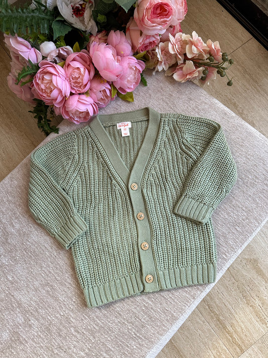 Cat & Jack Knitted Vest Jacket - Green