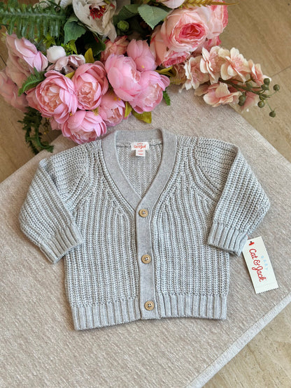 Cat & Jack Knitted Vest Jacket - Gray
