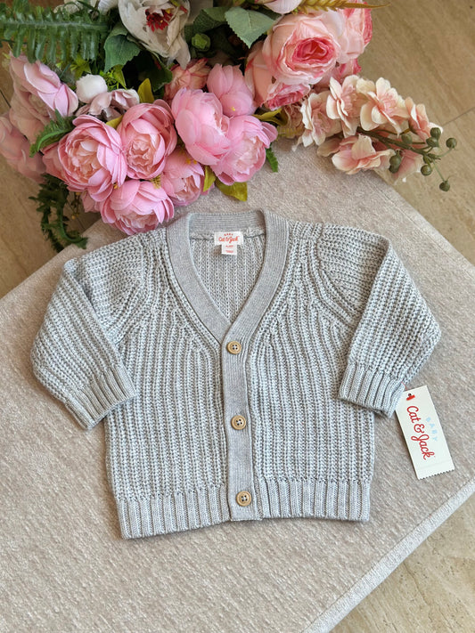 Cat & Jack Knitted Vest Jacket - Gray