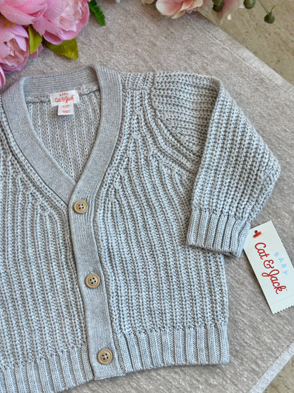 Cat & Jack Knitted Vest Jacket - Gray