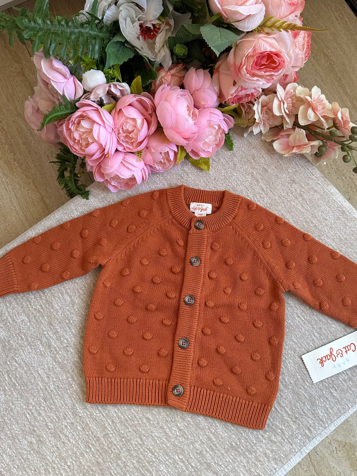Cat & Jack Knitted Jacket - Rust