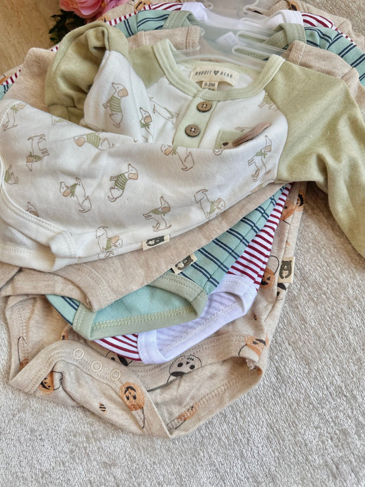 5pcs Long Sleeves Onesies Set - 5