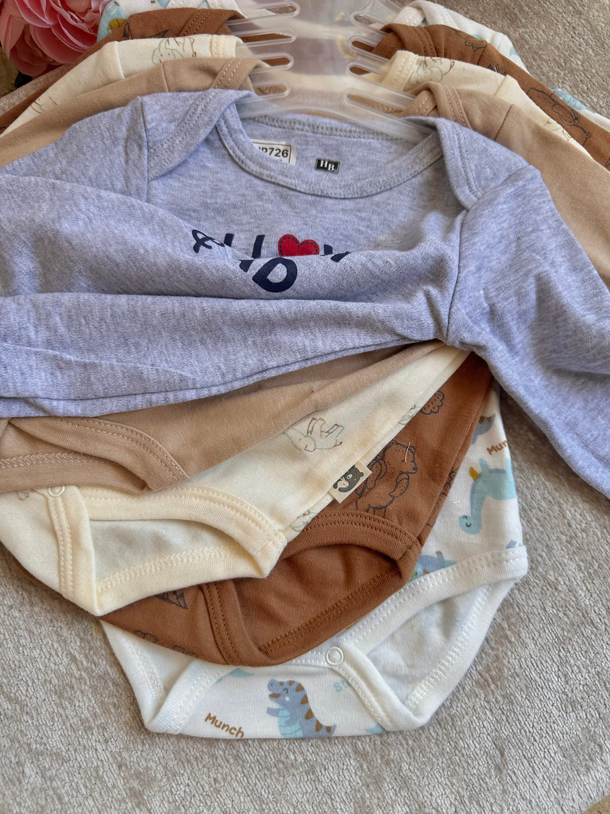 5pcs Long Sleeves Onesies Set - 9