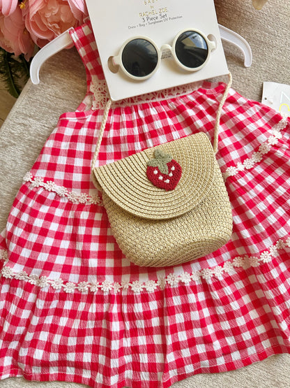 Red Gingham Summer Dress