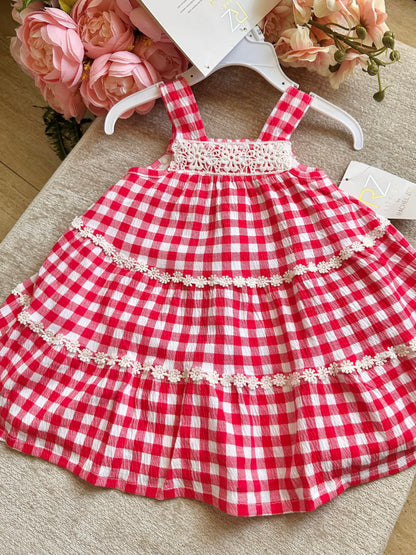 Red Gingham Summer Dress