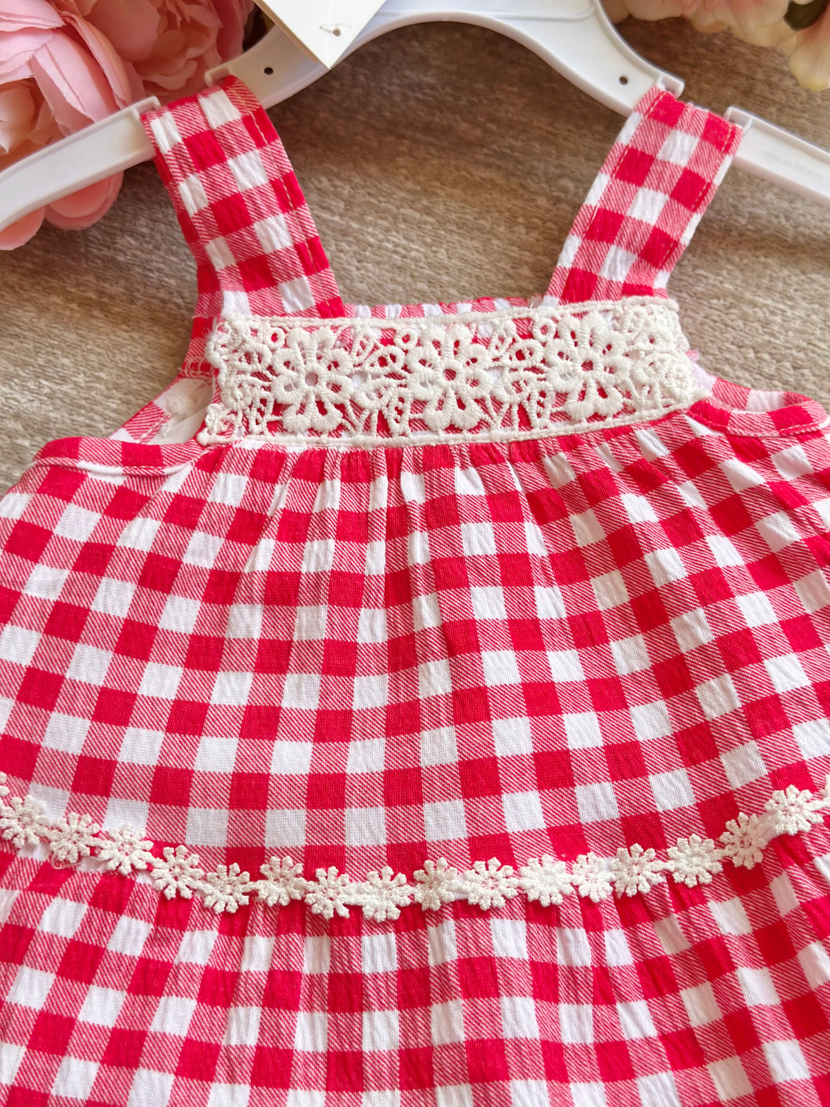 Red Gingham Summer Dress