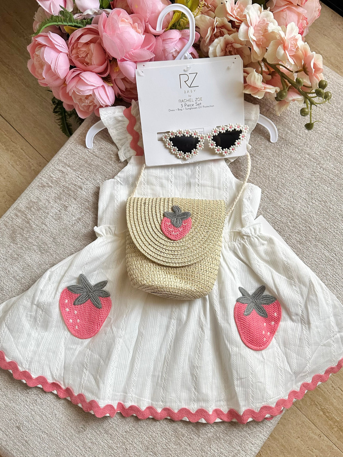 White Dress - Strawberry