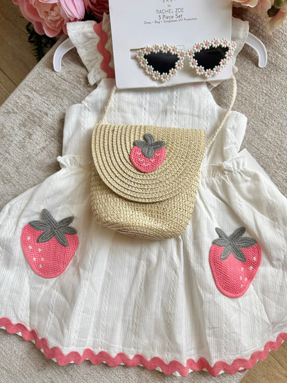 White Dress - Strawberry