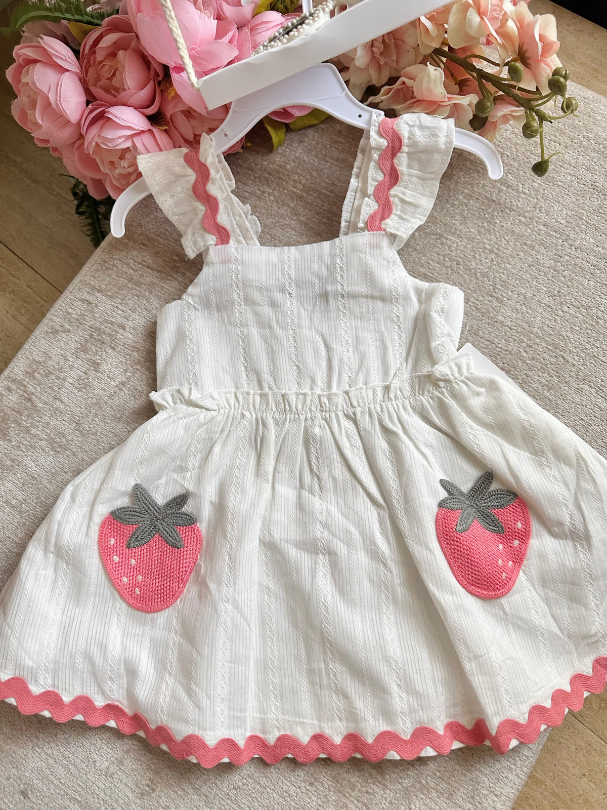 White Dress - Strawberry