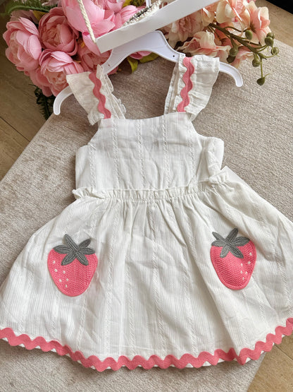 White Dress - Strawberry