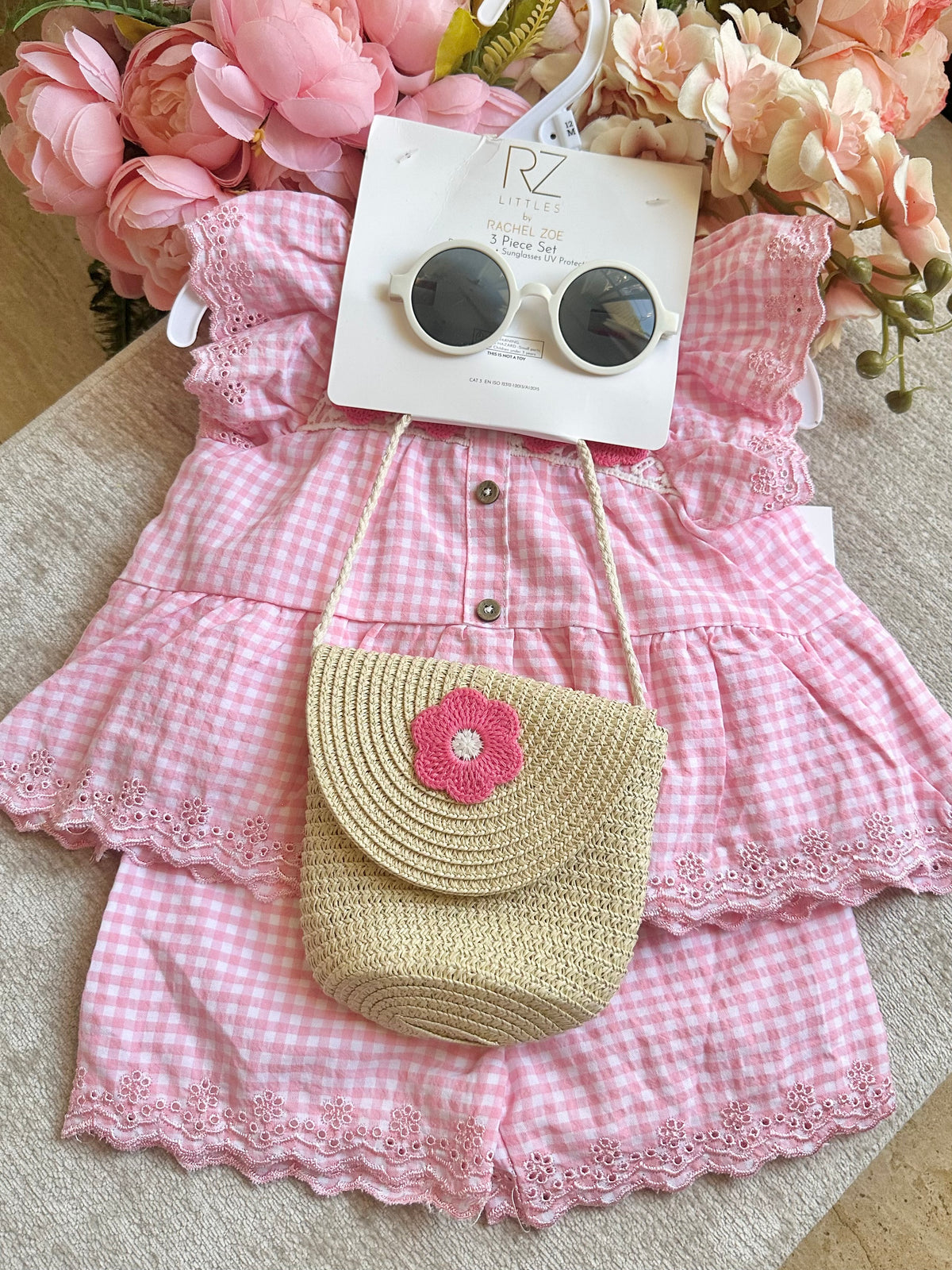 Pink Gingham Short