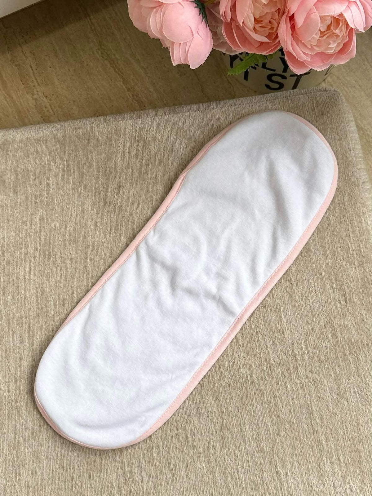 Burp Cloth "White Pink"