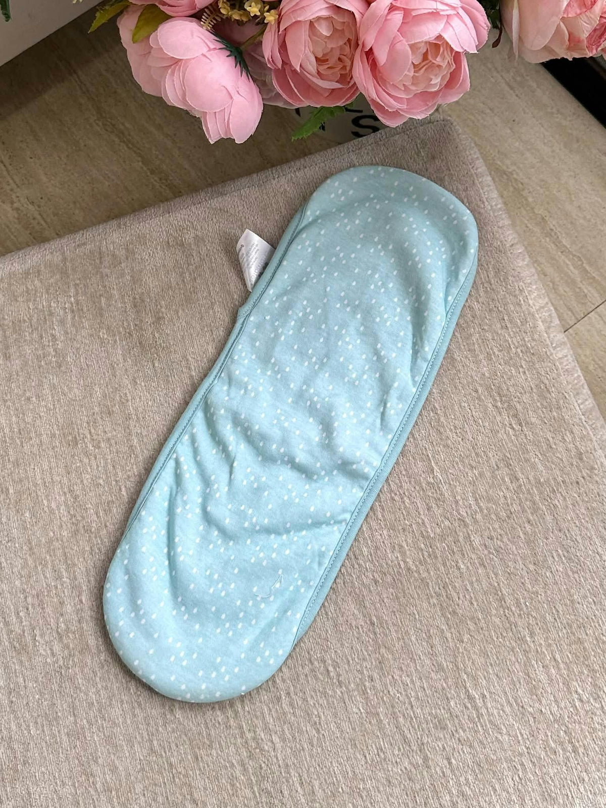 Burp Cloth "Cyan Dots"