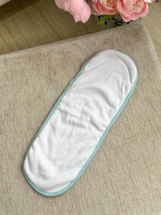 Burp Cloth "White Cyan"